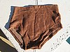 Vintage 40's mens Shimmering Bronze Lastex Swim Trunks Swim Suit S/M